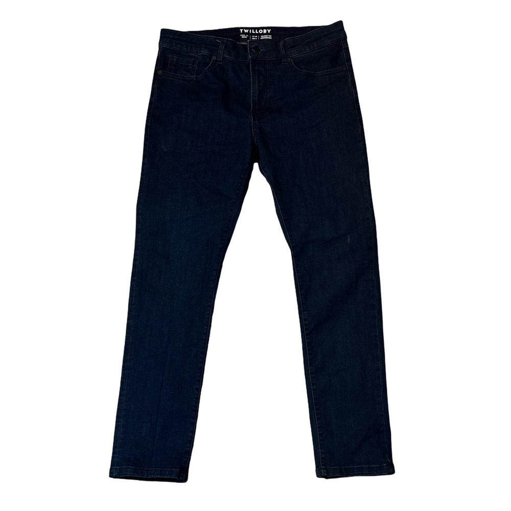 Twillory mens 32x30 trim fit technical stretch performance denim blue jeans EUC